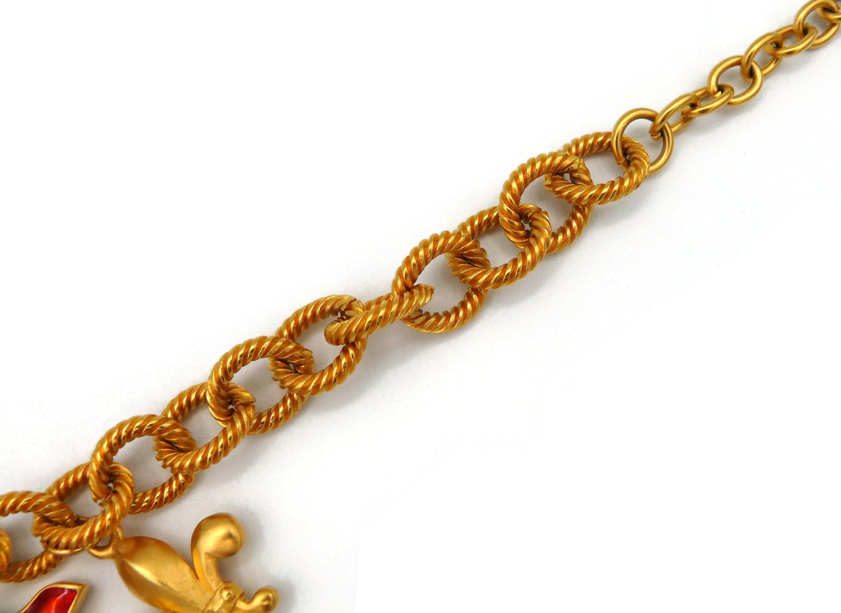 KARL LAGERFELD Vintage Paris Tribute Charm Necklace 1