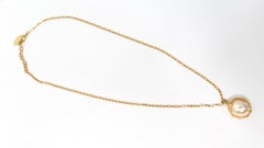 Karl Lagerfeld Vintage Rotating Costume Pearl Pendant Necklace