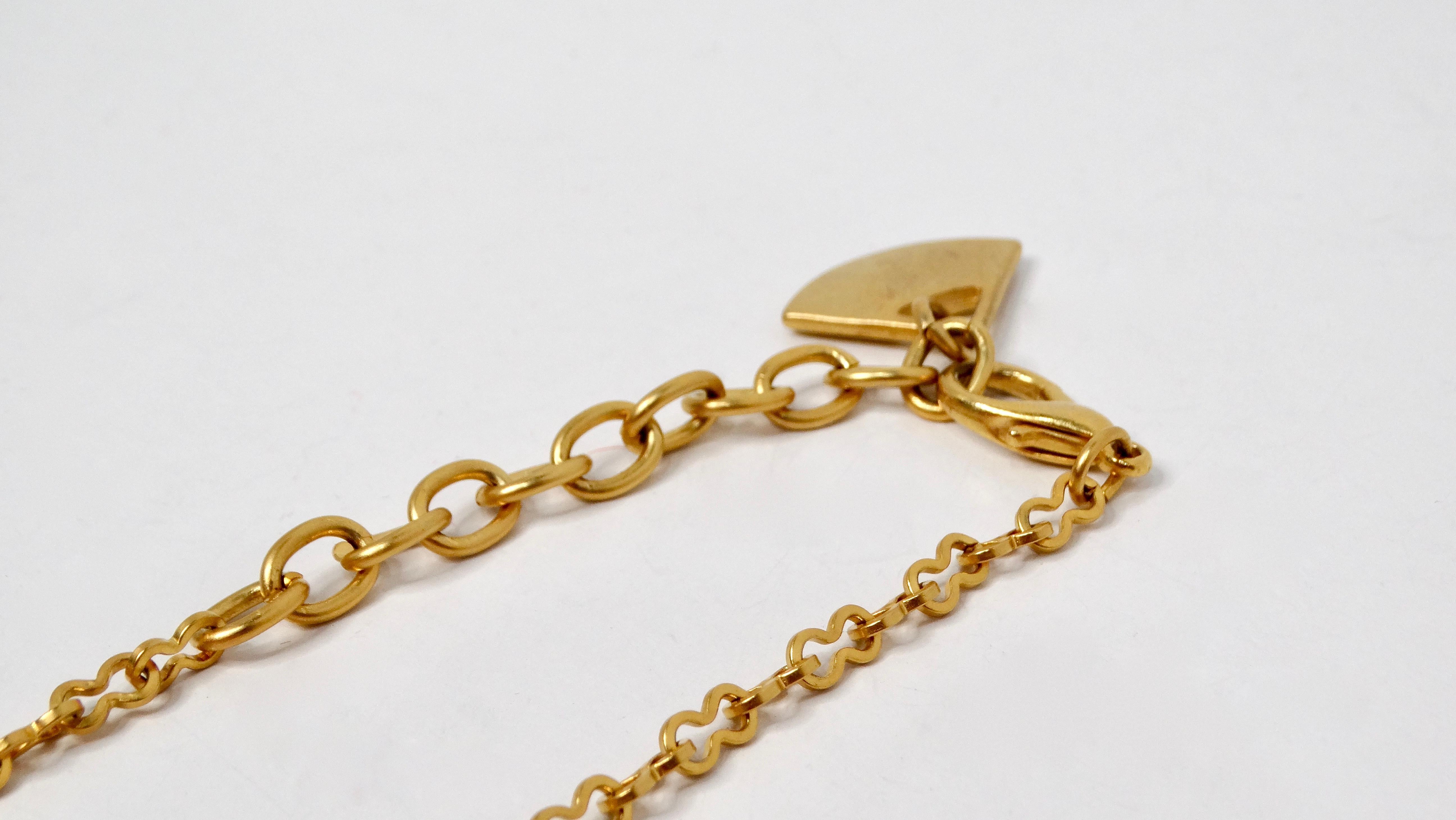 Collana con ciondolo di perle in costume rotante Karl Lagerfeld Vintage in vendita 2