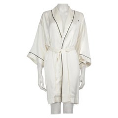 Karl Lagerfeld White Belted Dressing Gown Size S