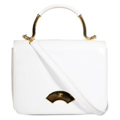 Borsa Karl Lagerfeld in pelle bianca con manico superiore