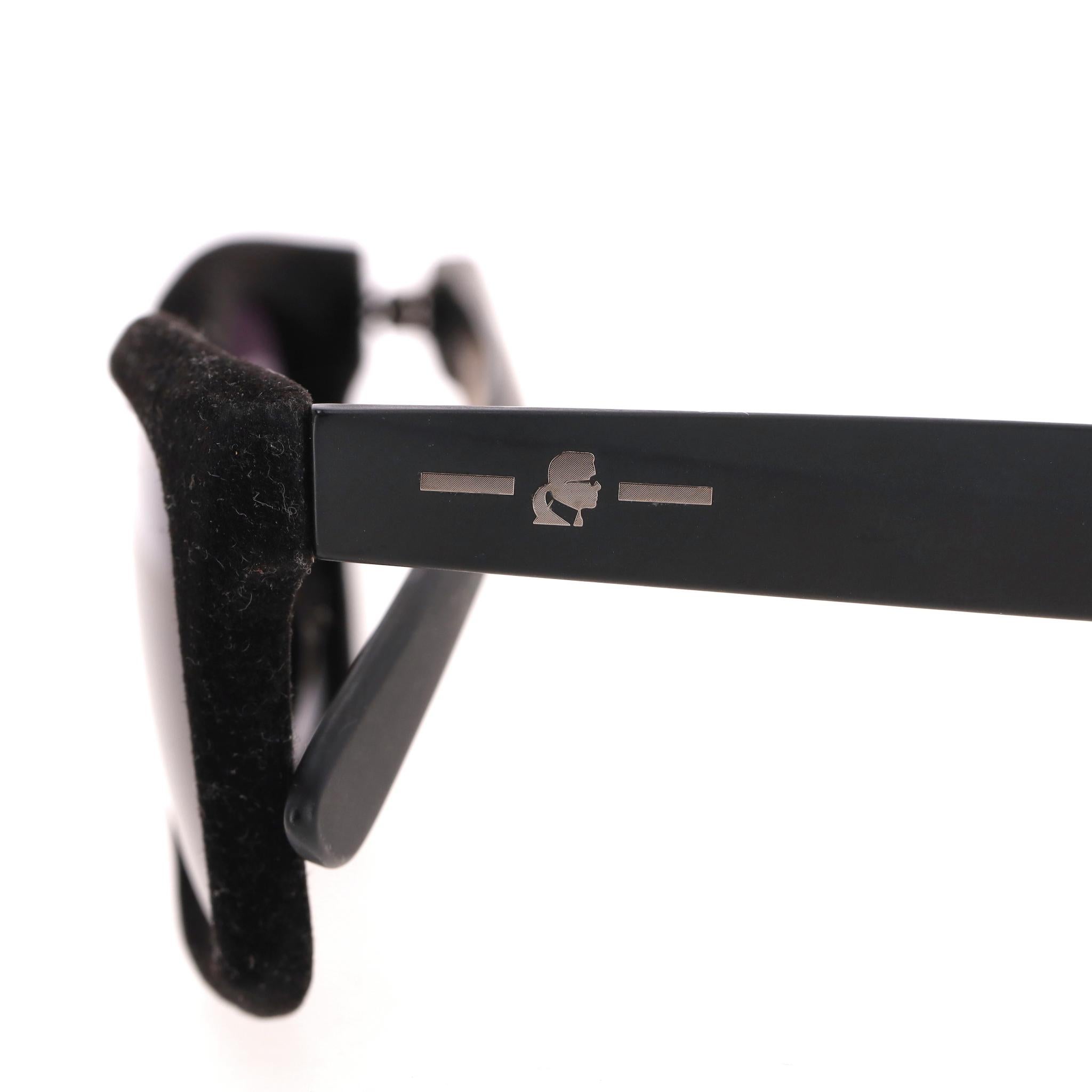 Occhiali da sole Karl Lagerfeld x Italia Independent Wayfarer Velvet In condizioni buone in vendita a London, GB