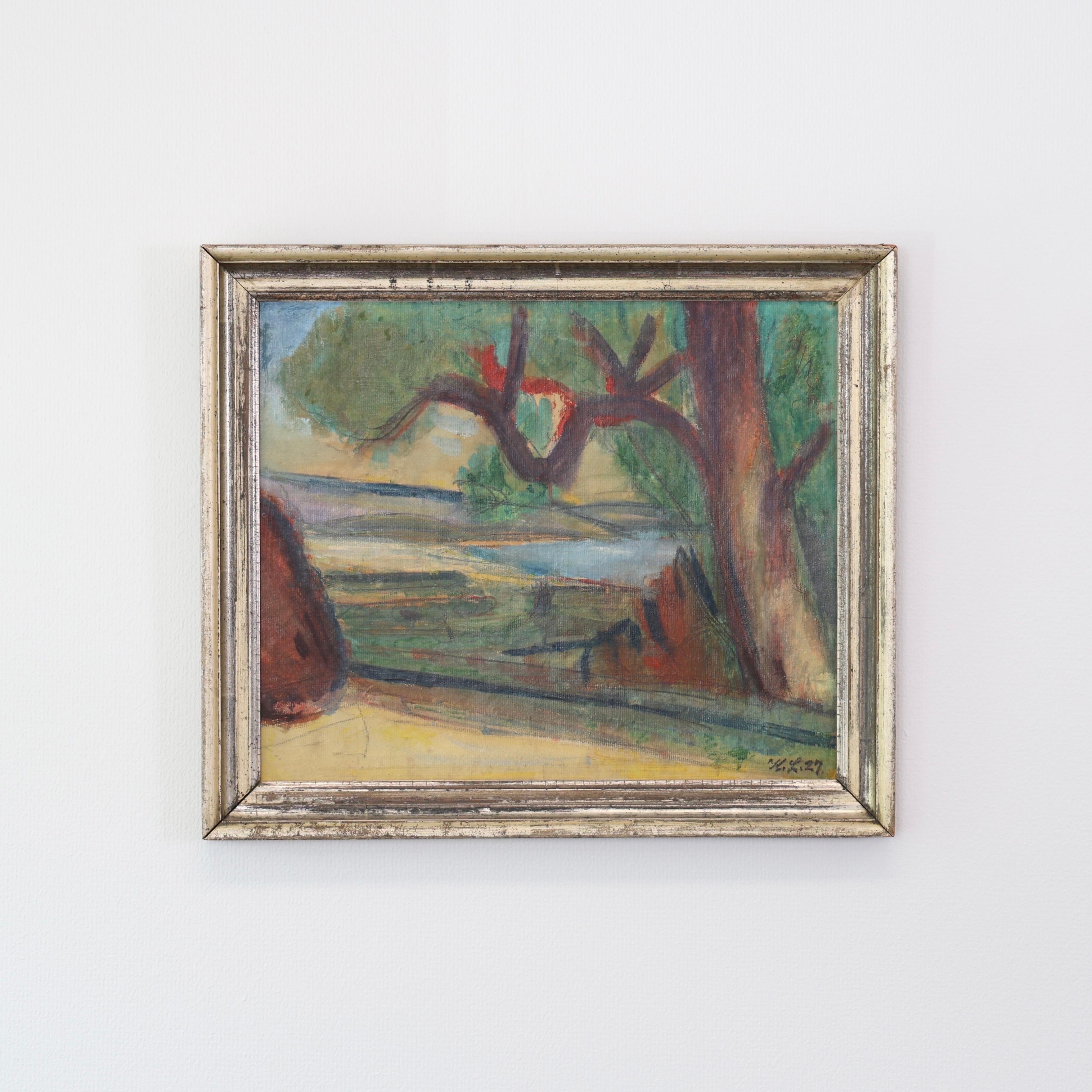 Karl Larsen 'Mediterranean view at Cagnes-Sur-Mer', 1927, Denmark For Sale 2