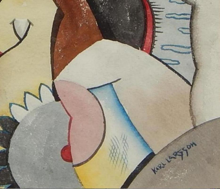 Karl Larsson, artista svedese, di New York e del New Mexico, acquerello astratto in vendita 2