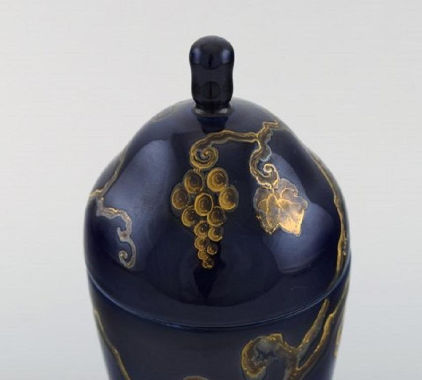 Japonisme Karl Lindström and Nils Emil Lundström for Rörstrand, Lidded Porcelain Jar For Sale