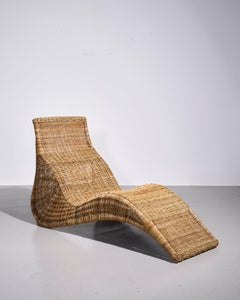 Karl Malmvall pour Ikea 'Karlskorna' fauteuil de salon en rotin 1990