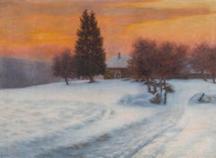 Vintage Schneelanschaft / Snowy landscape