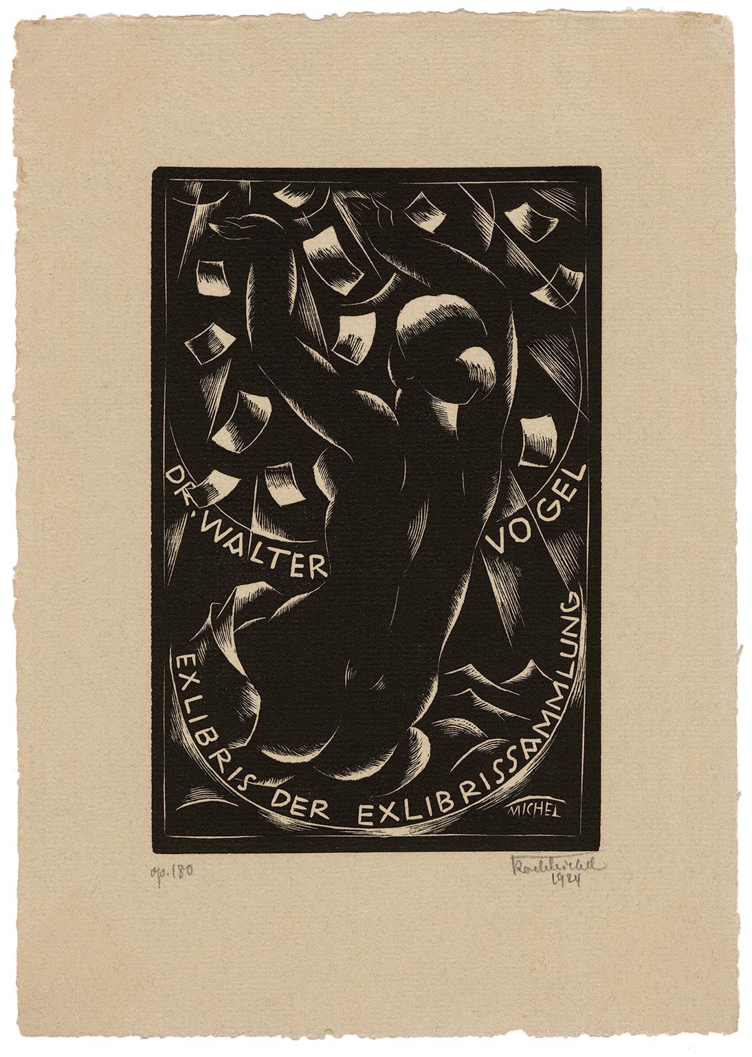 'Dr. Walter Vogel - Exlibris' — 1920s German Expressionism - Print by Karl Michel