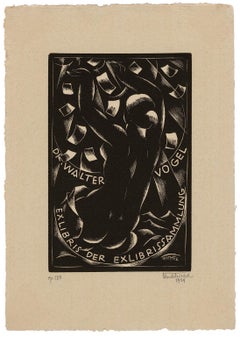 'Dr. Walter Vogel - Exlibris' — 1920s German Expressionism