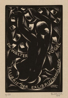 'Dr. Walter Vogel - Exlibris' — 1920s German Expressionism