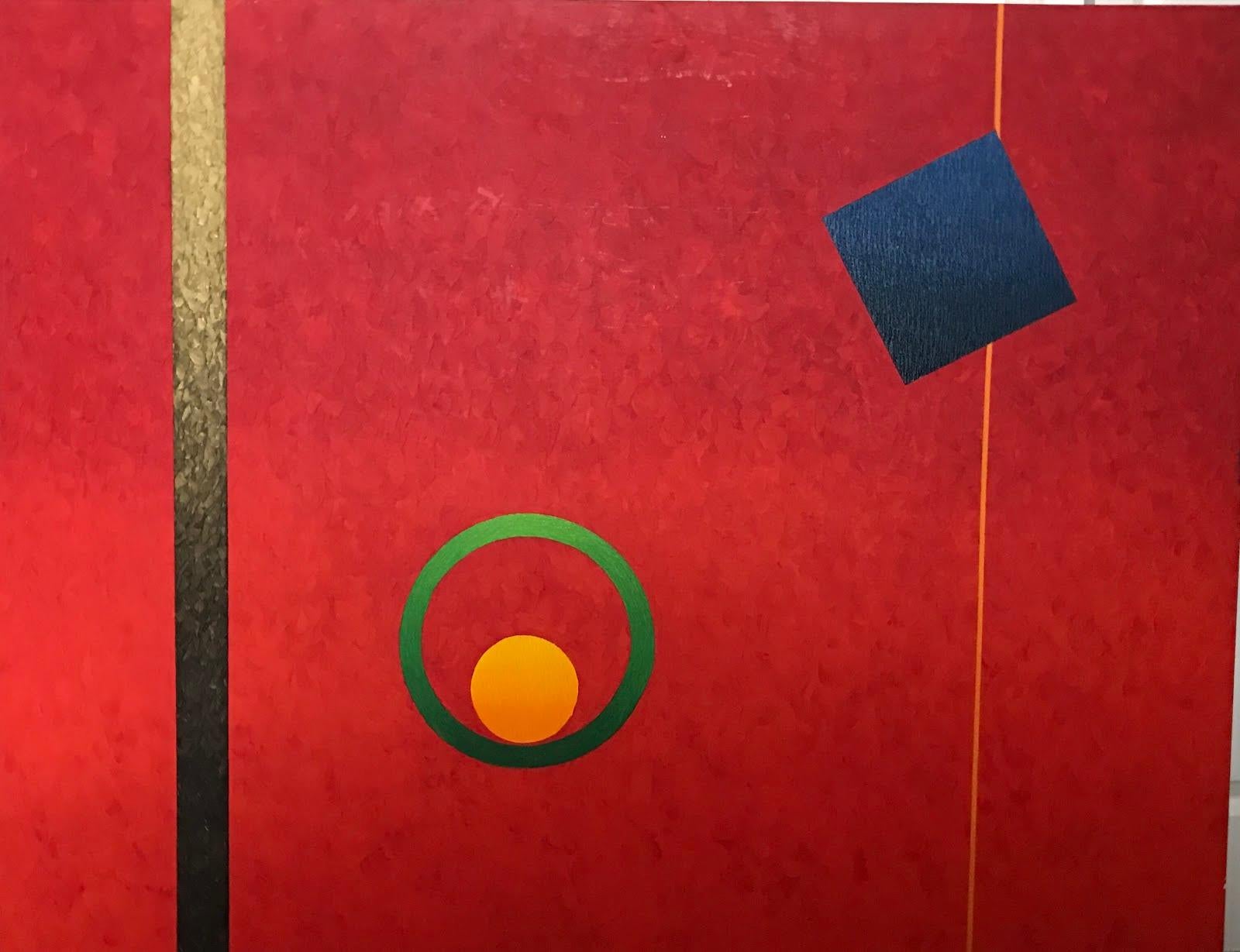 Cosmic Superlative (Red) - Painting by Karl Momen