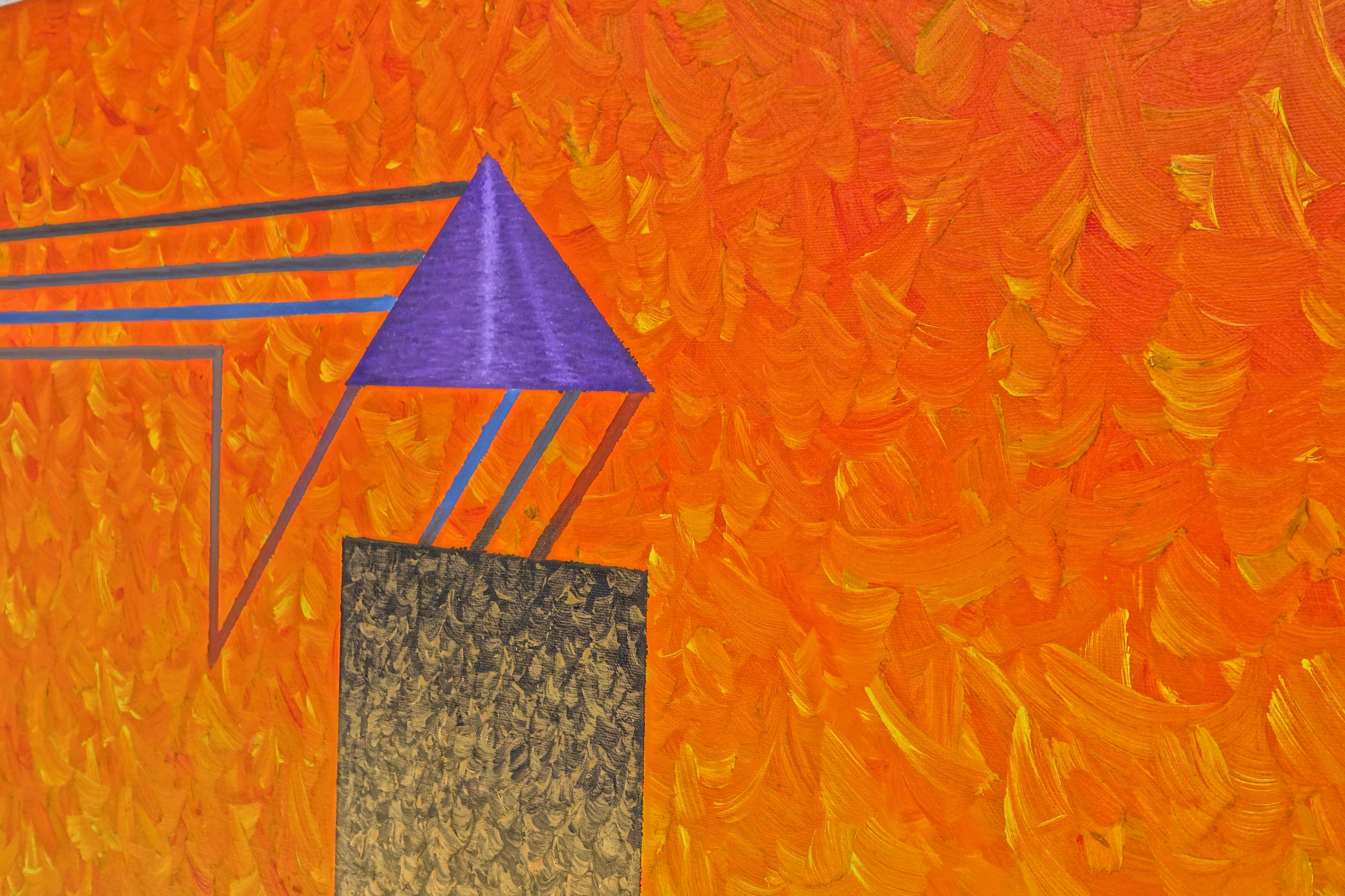La fonte - Abstract Painting Arancia di Karl Momen