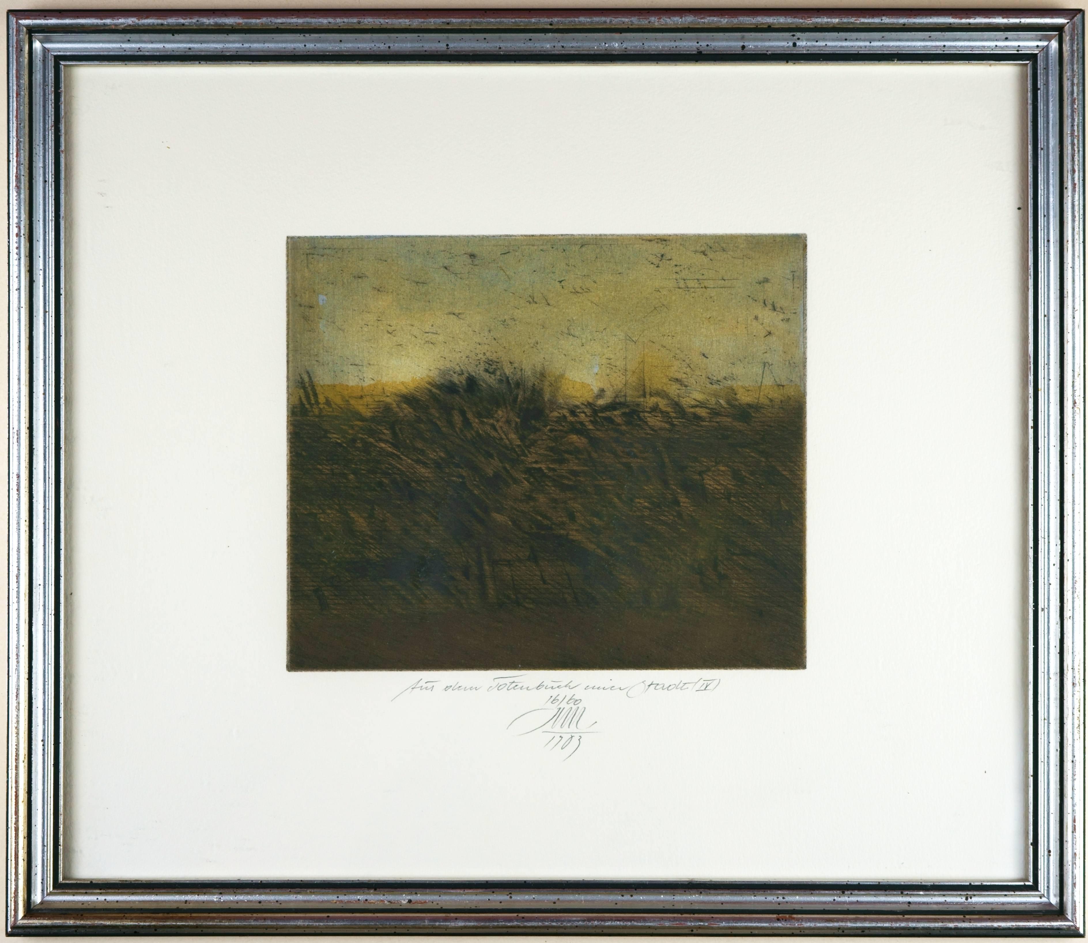 Aus dem Totenbuch einer Stadt (IV) - La presencia de lo sumergido - - Print Abstracto de Karl Mordstein