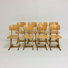 Karl Nothhelfer pour Casala Ensemble de 8 chaises:: circa 1960:: Allemagne