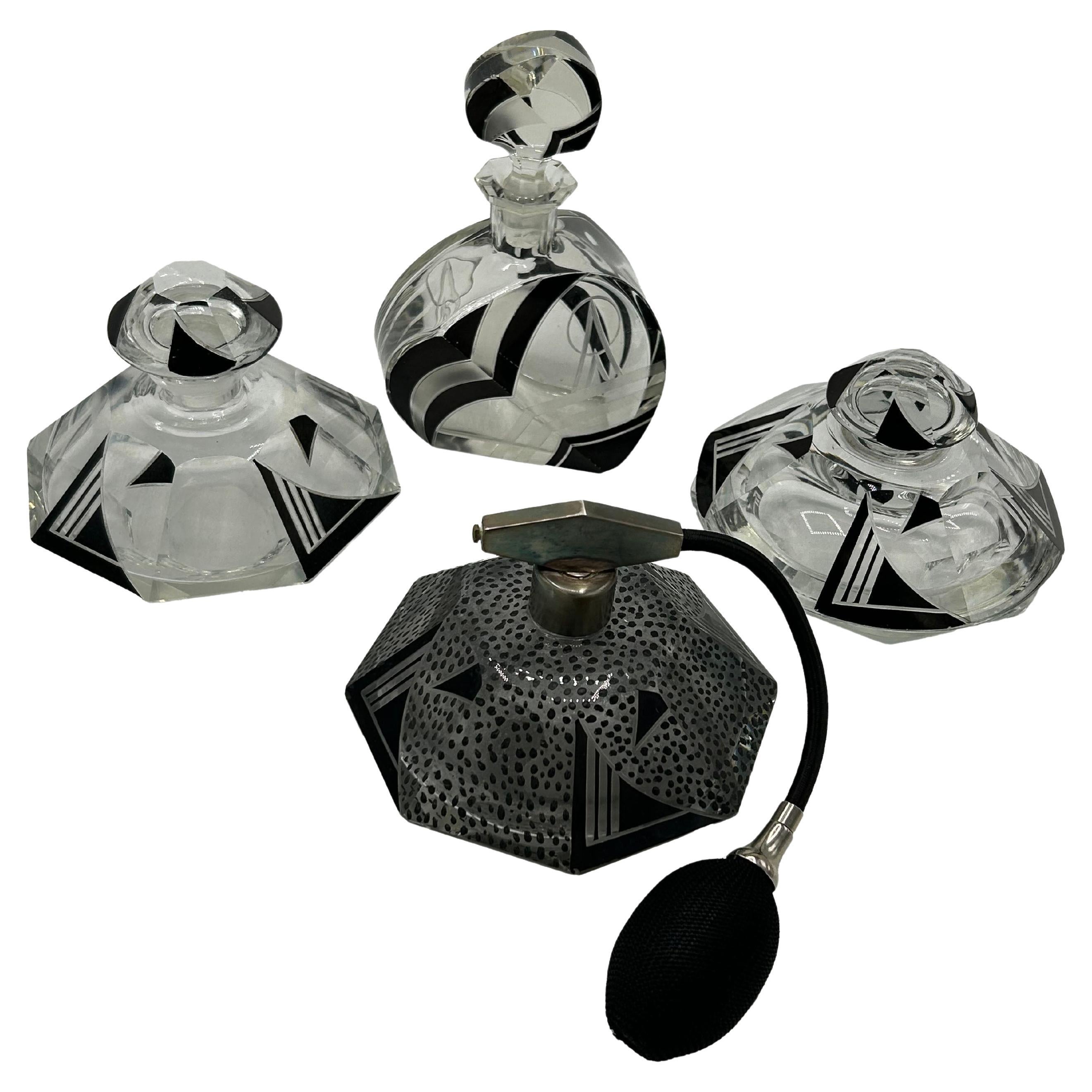 Karl Palda Art Deco Perfume Vanity Set, circa 1930s