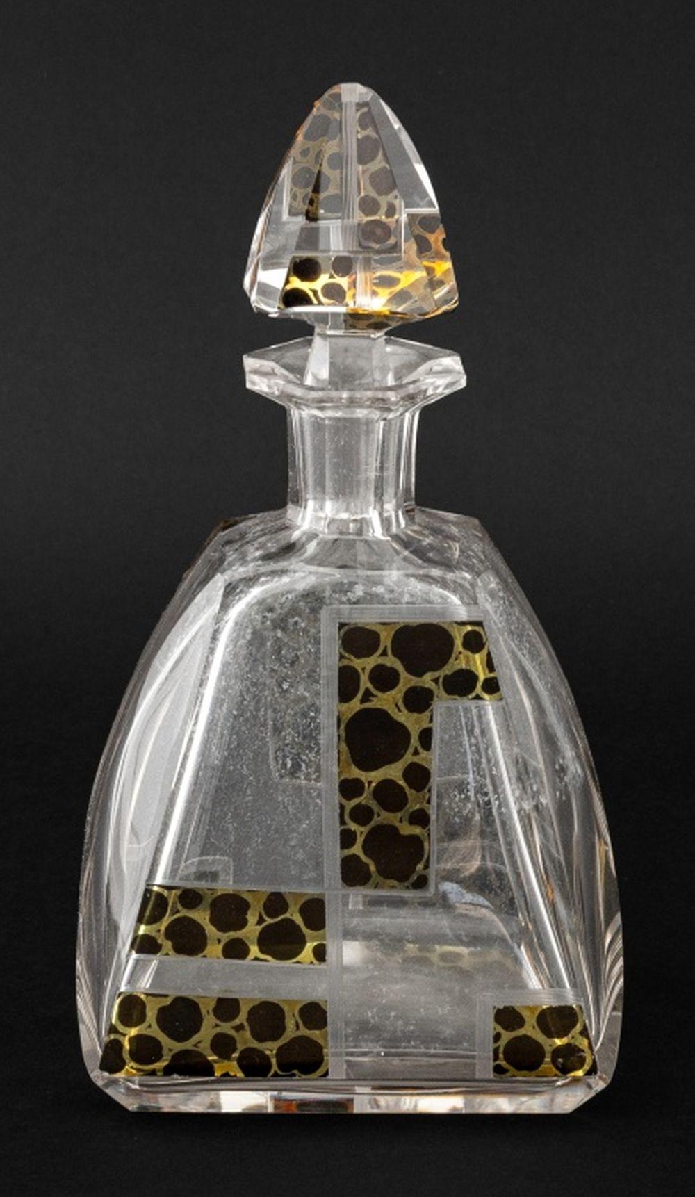 Karl Palda Attr. Bohemian Glass Barware, 9 In Good Condition For Sale In Astoria, NY