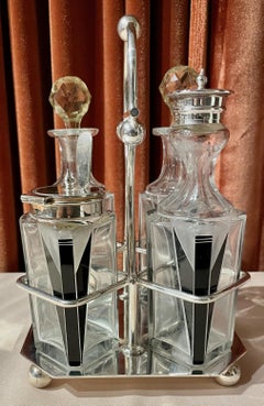 Karl Palda Czech Modernist 5 Piece Tableware Cruet Set