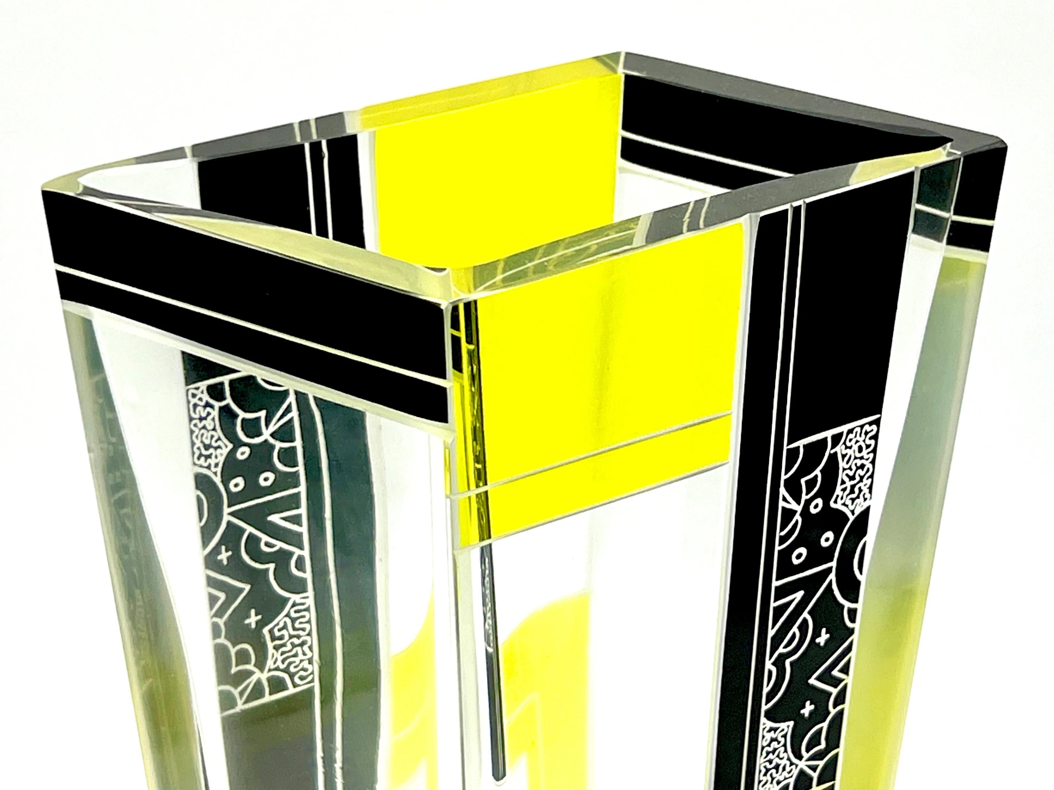 Karl Palda Glassworks (Tchécoslovaquie) Vase Art Déco 8.5