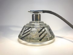 Karl Palda Original, Art Deco Czech Black Enamel Perfume Atomiser Bottle
