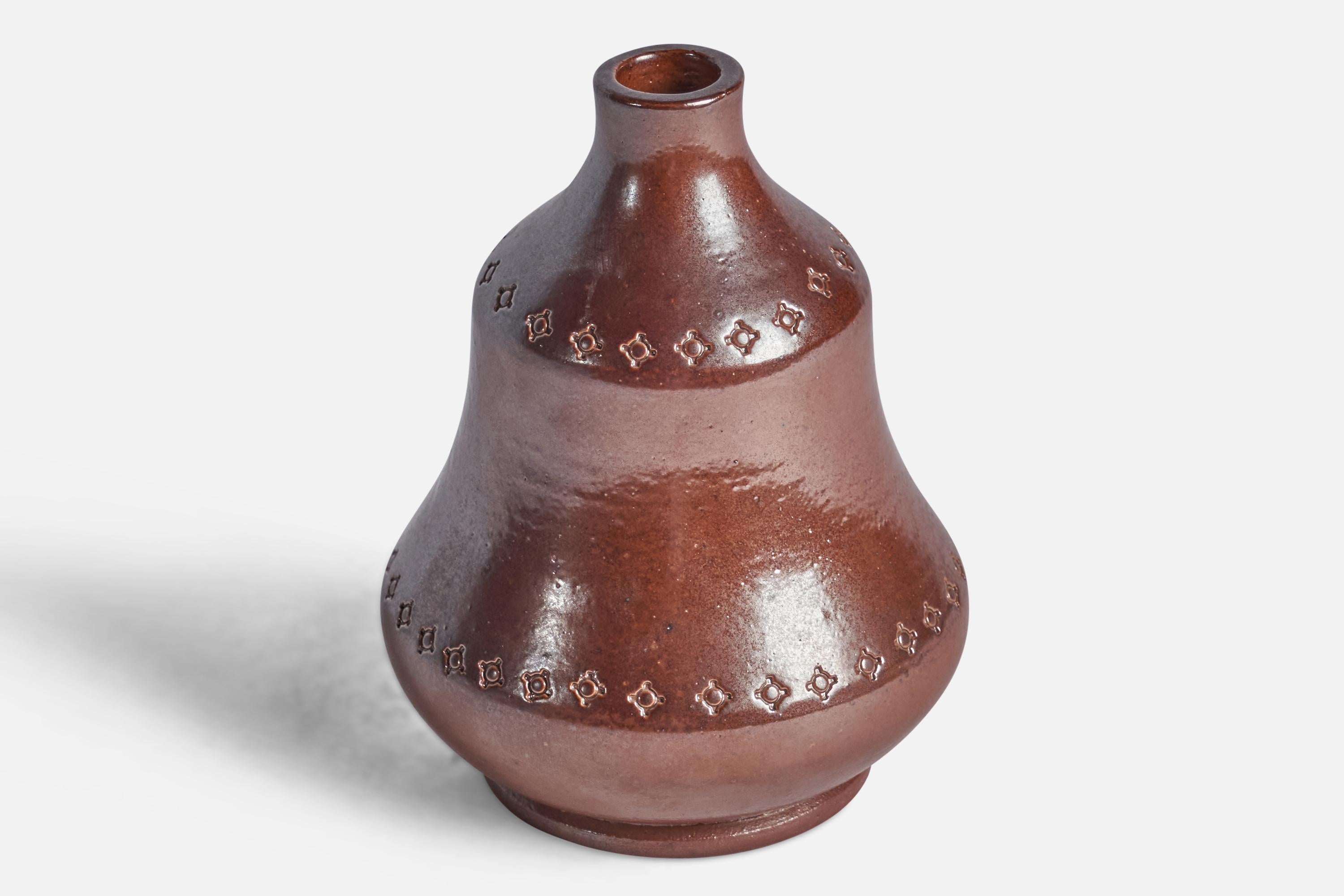 Swedish Karl Persson, Vase, Stoneware, Sweden, 1940s