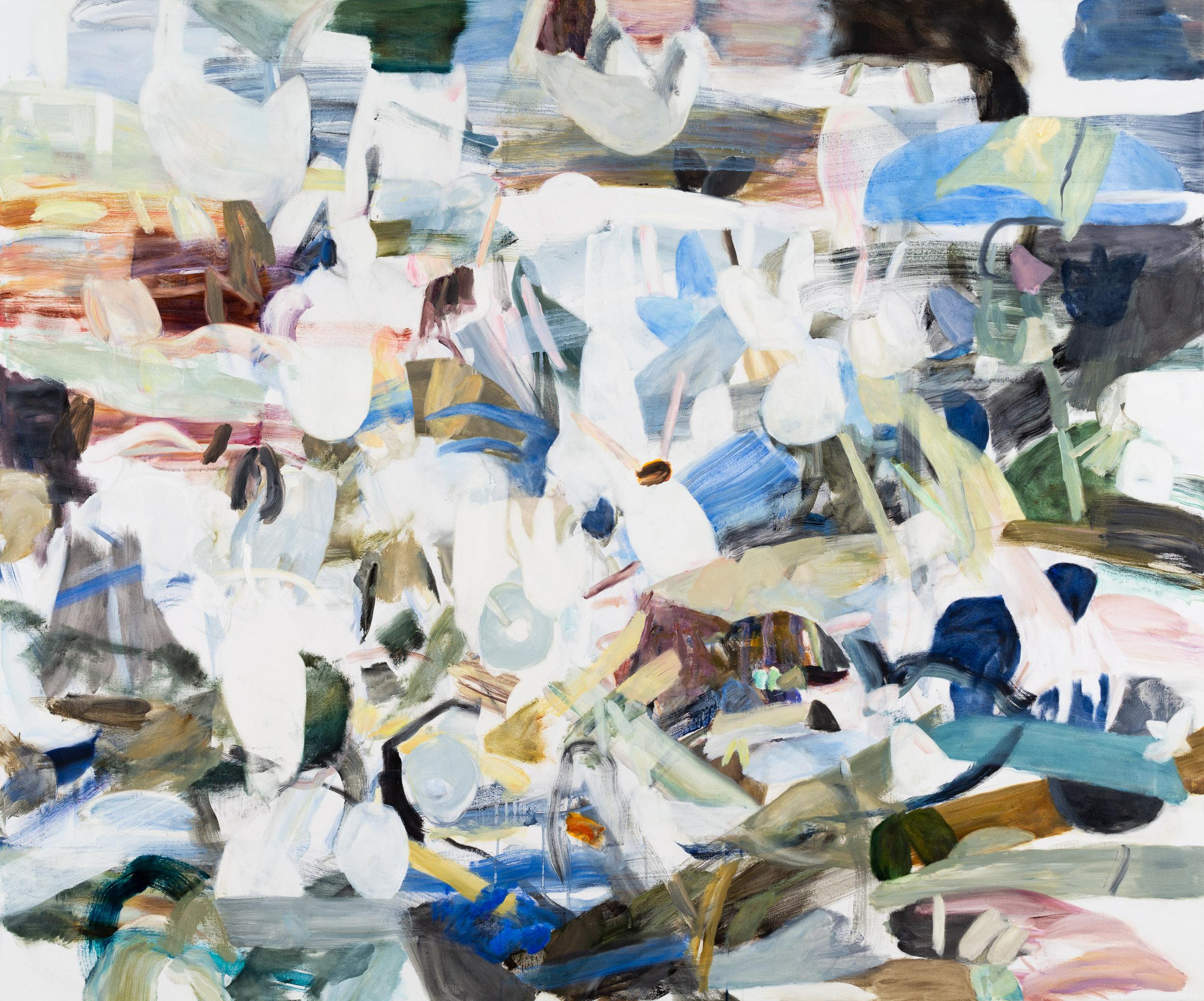 Blues del jardín - Mixed Media Art de Karl Pilato