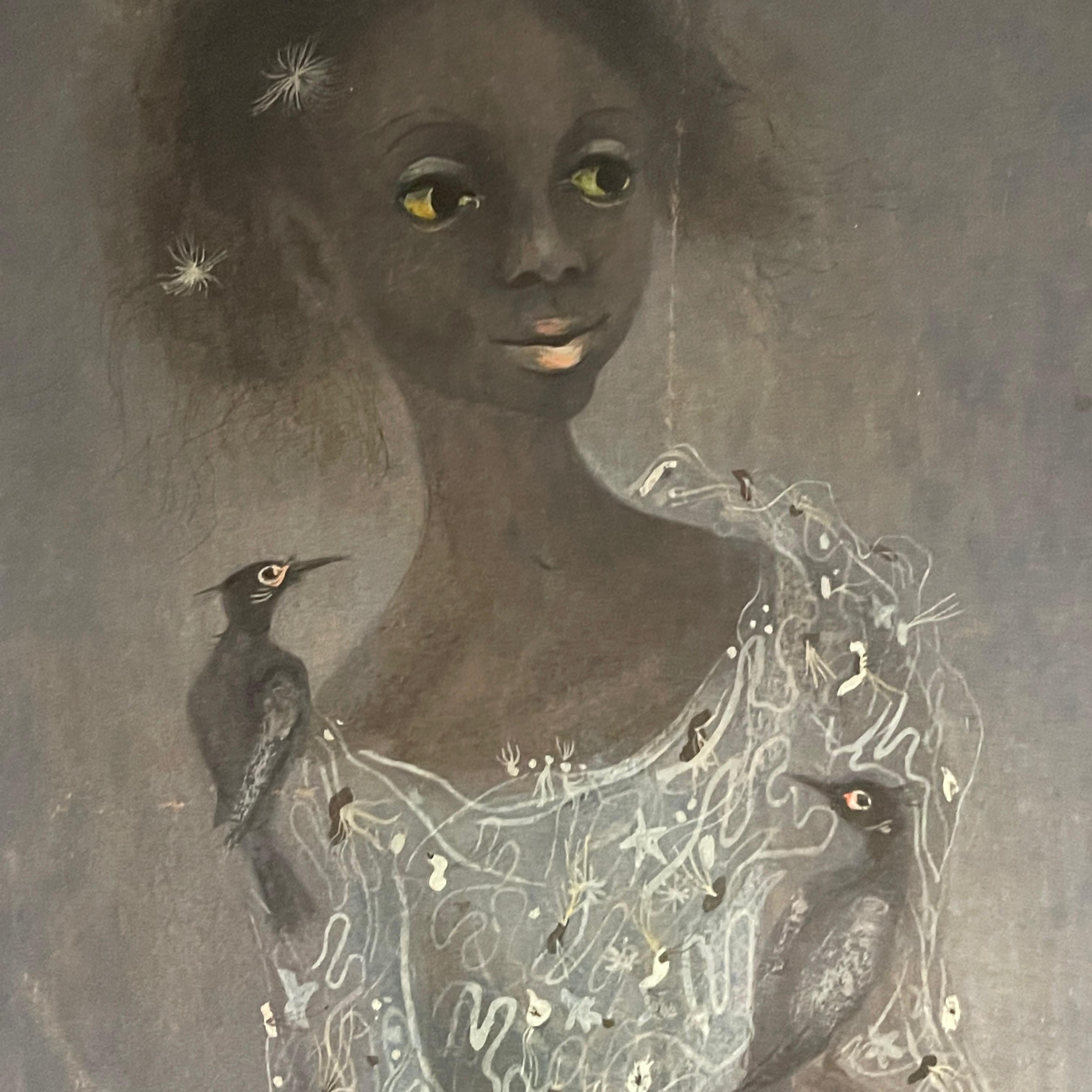 Karl Priebe Original Artwork Woman and Birds 4