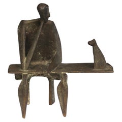 Karl Reidel Bronze Figure Sculpture German Mid-Century Signed, circa 1959