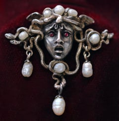Karl Rothmüller Jugendstil Medusa Brooch
