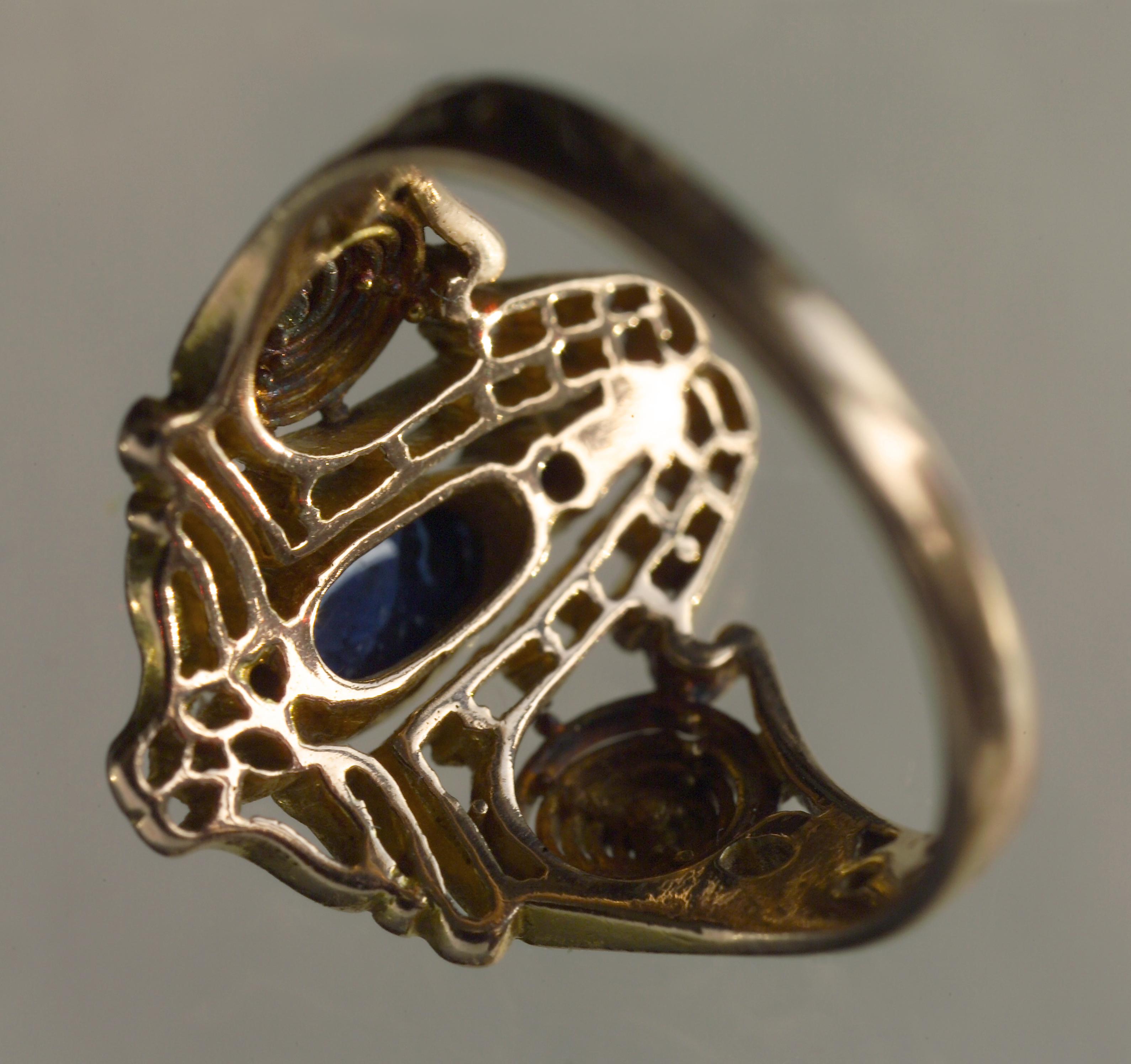 Jugendstil Karl Rothmüller Octopus Ring, c. 1901 For Sale