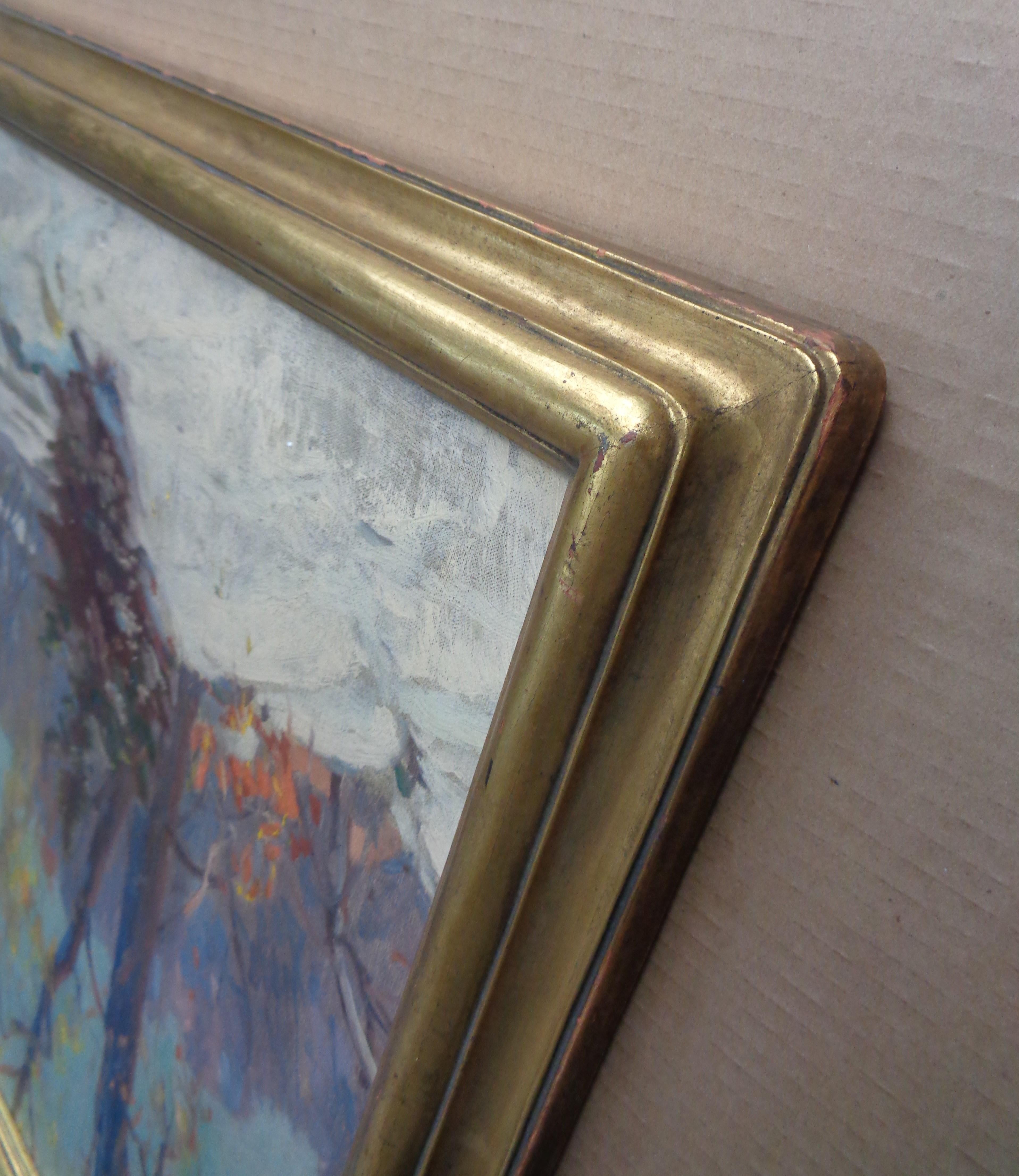 Artista impressionista americano Karl Rudolph Krafft dipinto ad olio Scena d'inverno in vendita 10