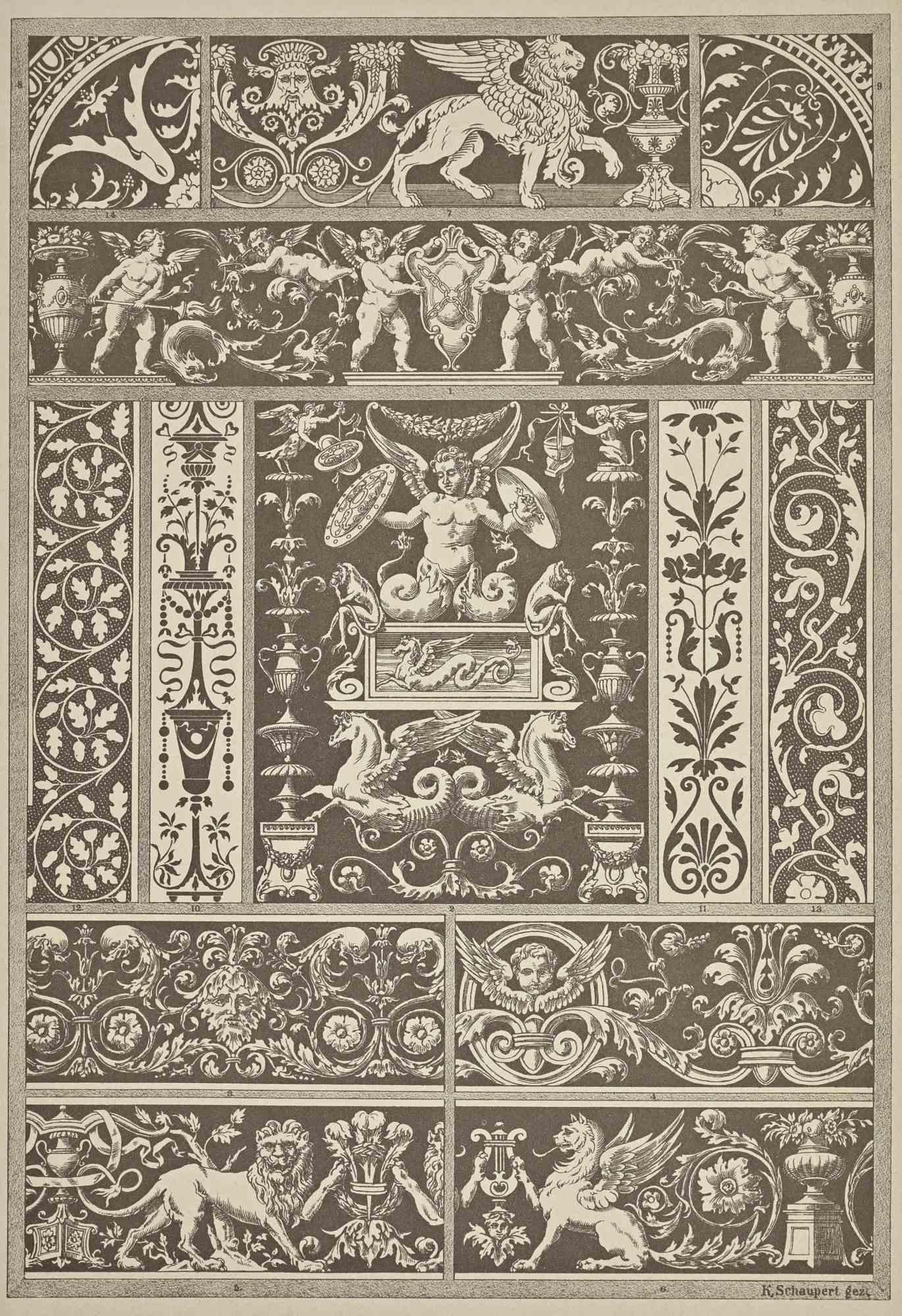 Italian Renaissance - Lithograph by Karl Schaupert - 1898