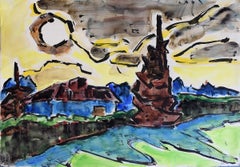 Paisaje otoñal animado