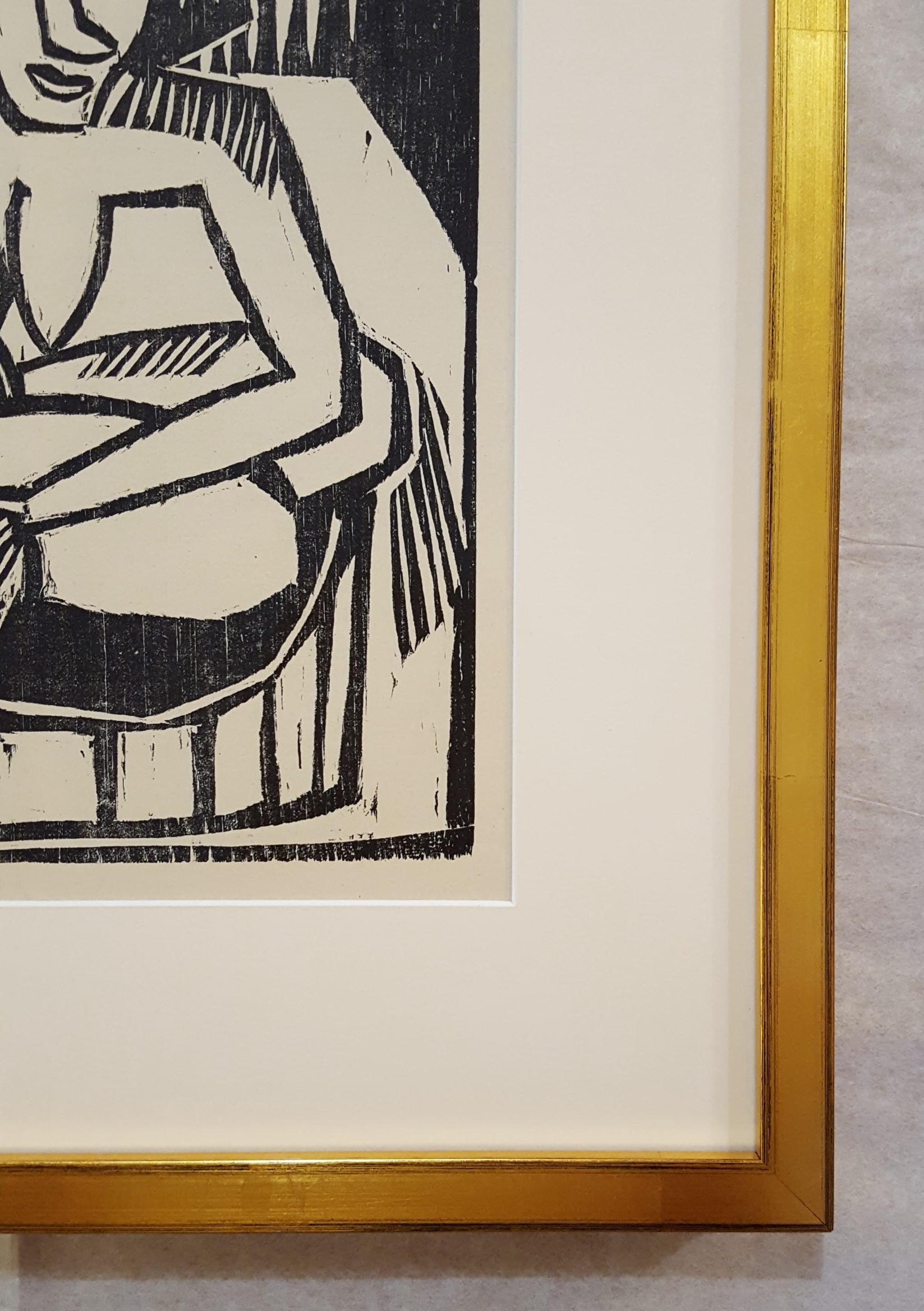 Frau in der Wanne (Mujer en la bañera) /// Expresionismo alemán Schmidt-Rottluff Desnudo en venta 2
