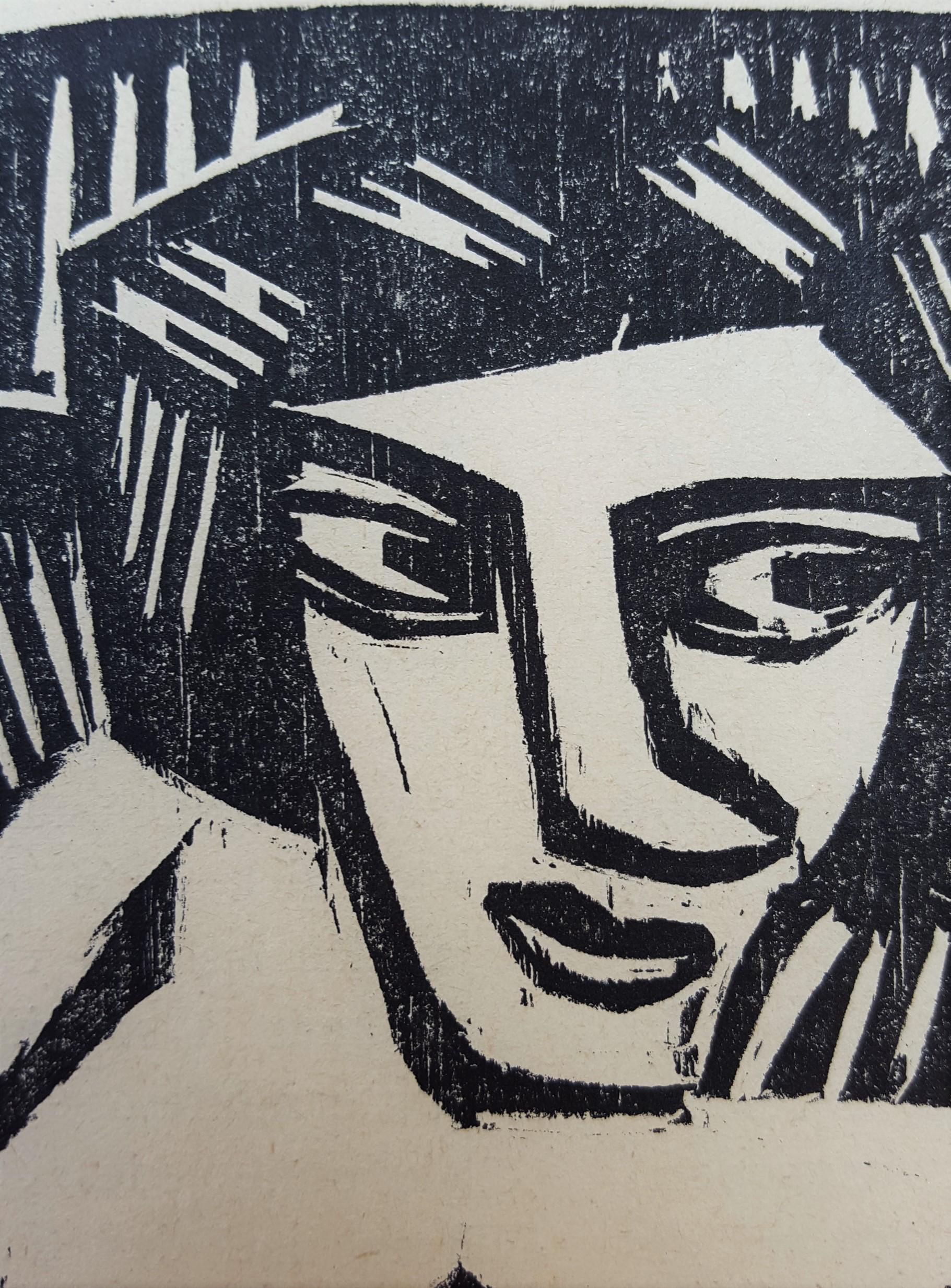 Frau in der Wanne (Mujer en la bañera) /// Expresionismo alemán Schmidt-Rottluff Desnudo en venta 4