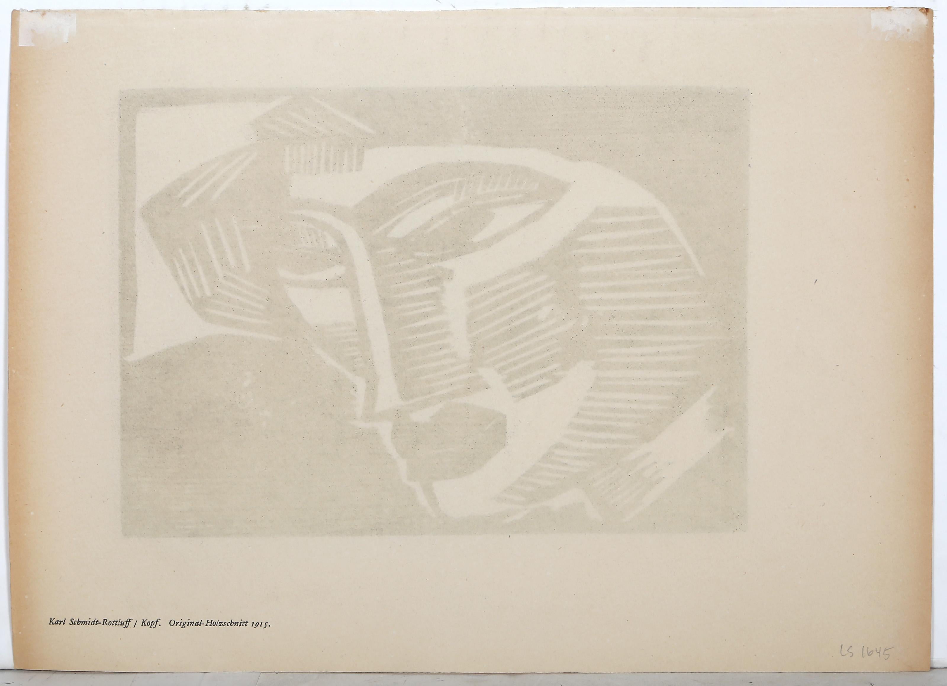 Kopf, Modern Woodcut by Karl Schmidt-Rottluff For Sale 2