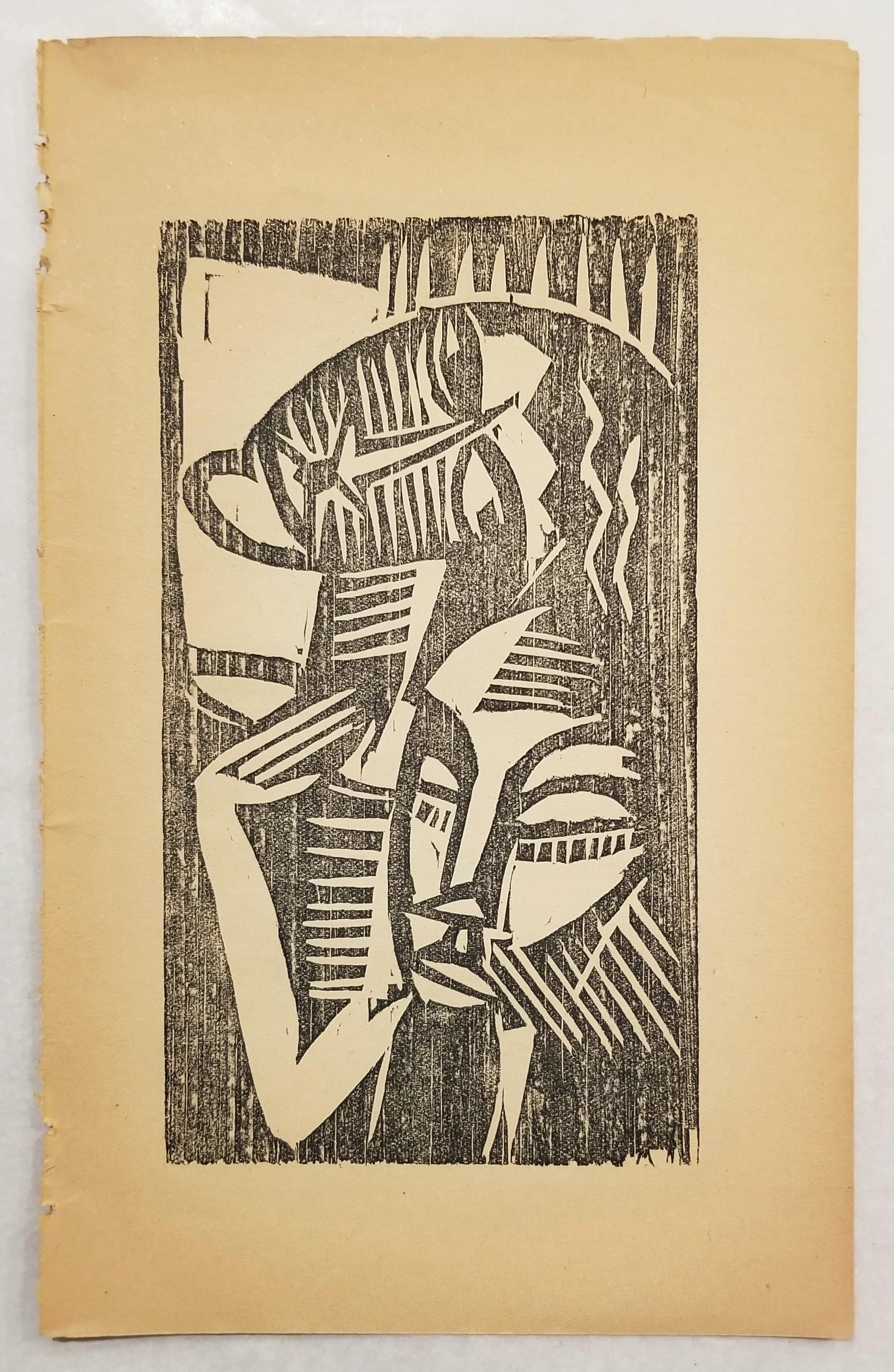 Männlicher Kopf an weibliche /// Rottluff  (Expressionismus), Print, von Karl Schmidt-Rottluff