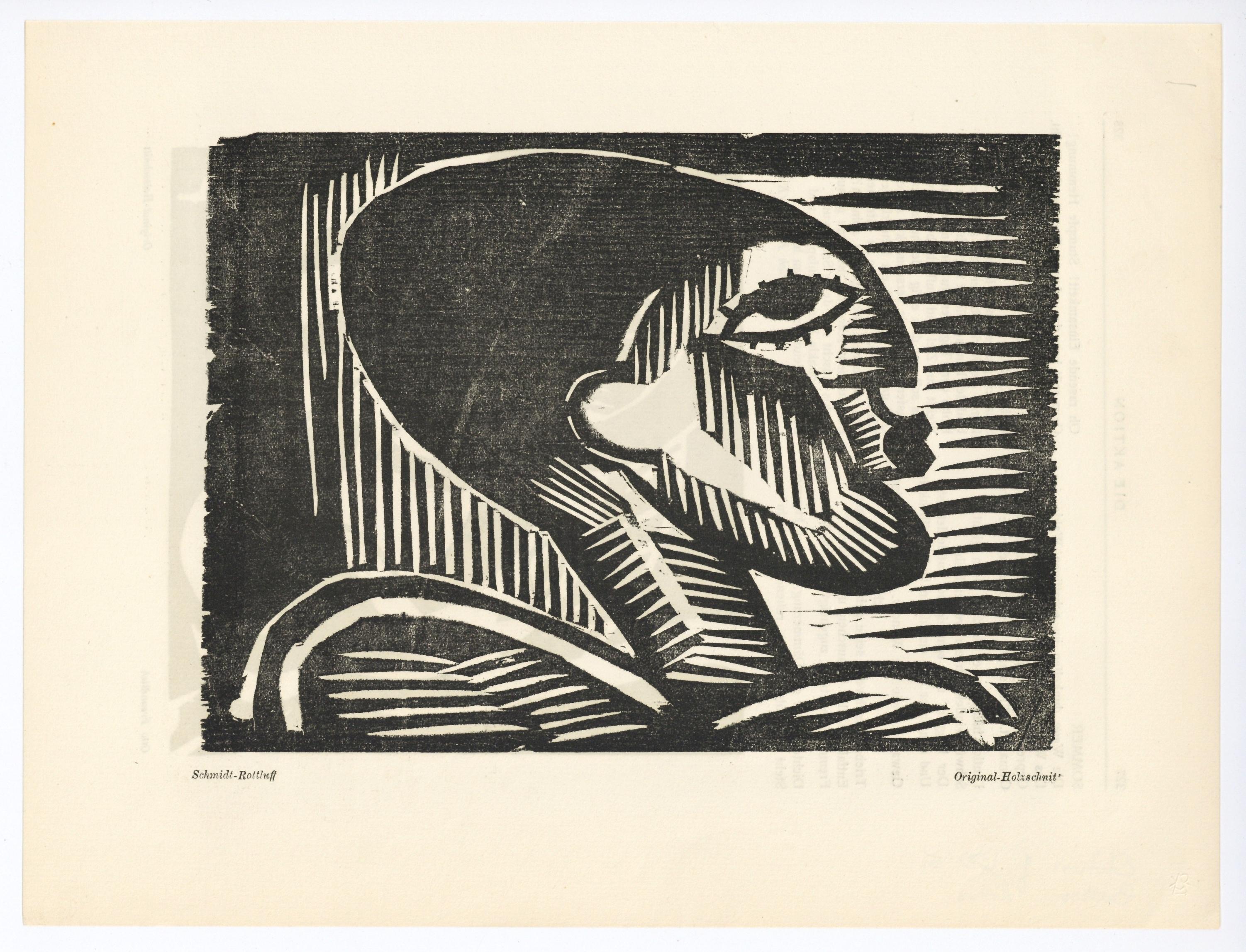 "Mannlicherkopf" original woodcut