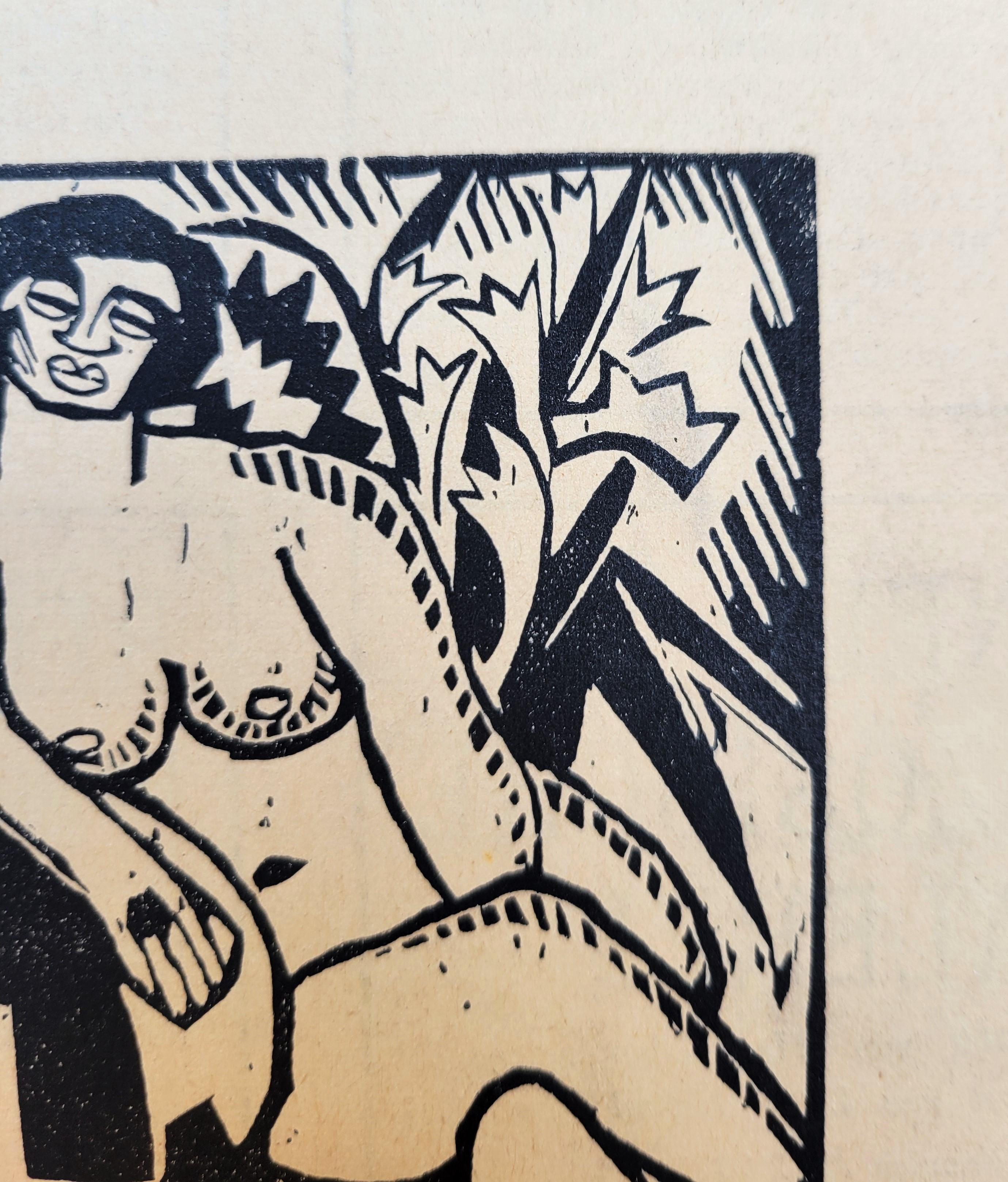 Sitzende Frau mit Blüten /// Karl Schmidt-Rottluff im Angebot 3
