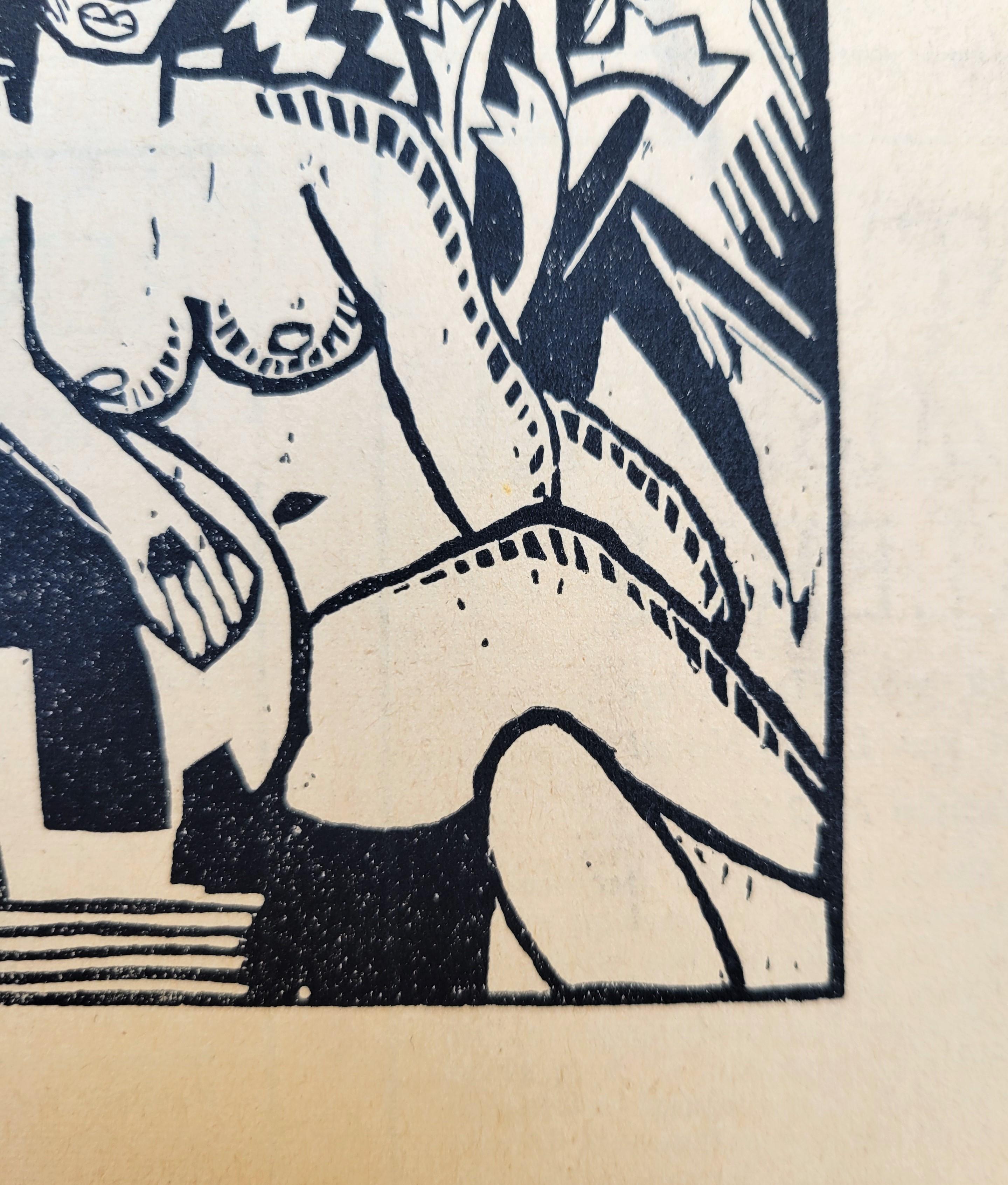 Sitzende Frau mit Blüten /// Karl Schmidt-Rottluff im Angebot 4