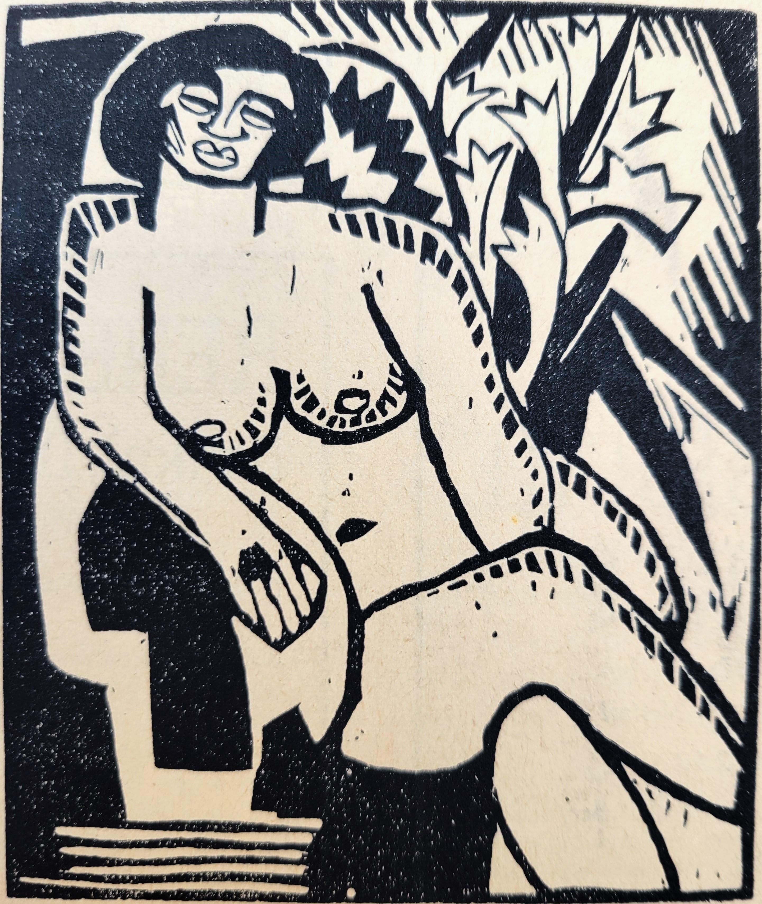 Sitzende Frau mit Blüten (Donna seduta con fiori) /// Karl Schmidt-Rottluff