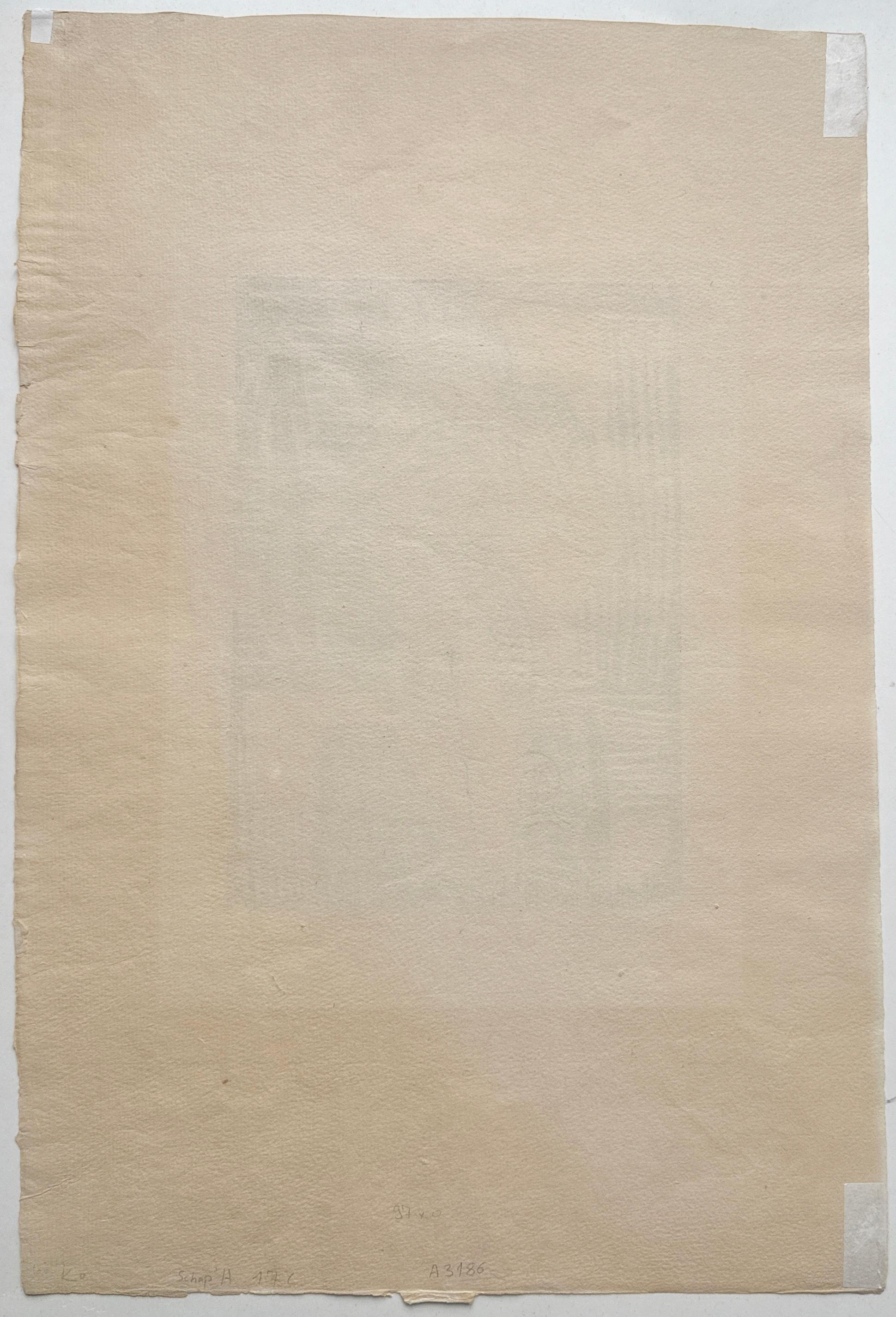 Karl Schmidt Rottluff Woman on Carpet 1915 Hand-Signed Woodcut Expressionist For Sale 5