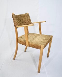 Karl Schrøder Model 1572 Armchair with Sea Grass for Fritz Hansen