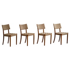 Karl Schrøder, Set of 4 Dining Chairs for Fritz Hansen, "Model 1462", 1930s