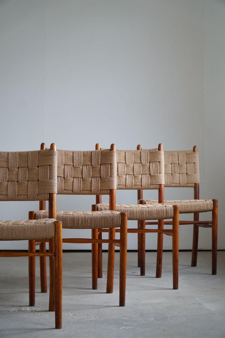 Danish Karl Schrøder, Set of 4 Dining Chairs for Fritz Hansen, 