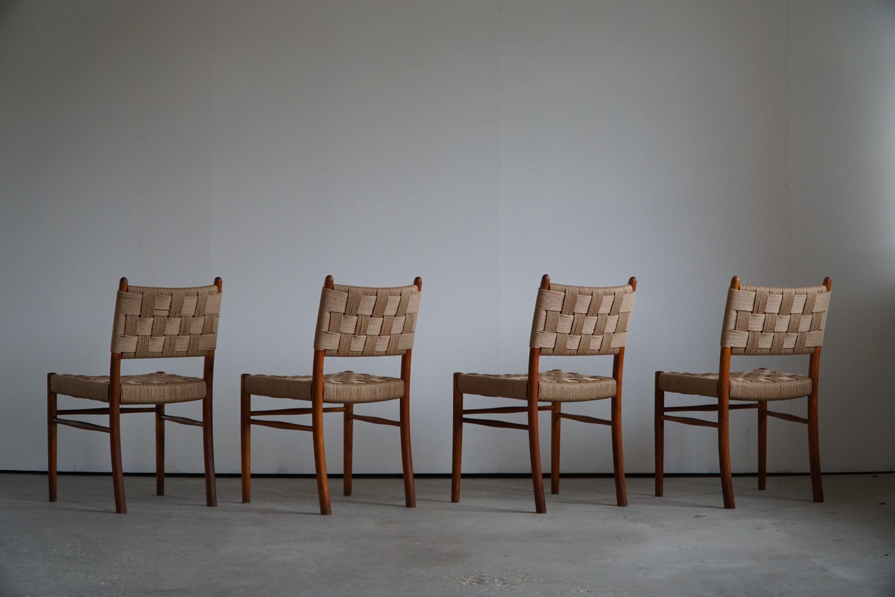 Karl Schrøder, Set of 8 Dining Chairs for Fritz Hansen, Model 1462 & 1572, 1930s 4