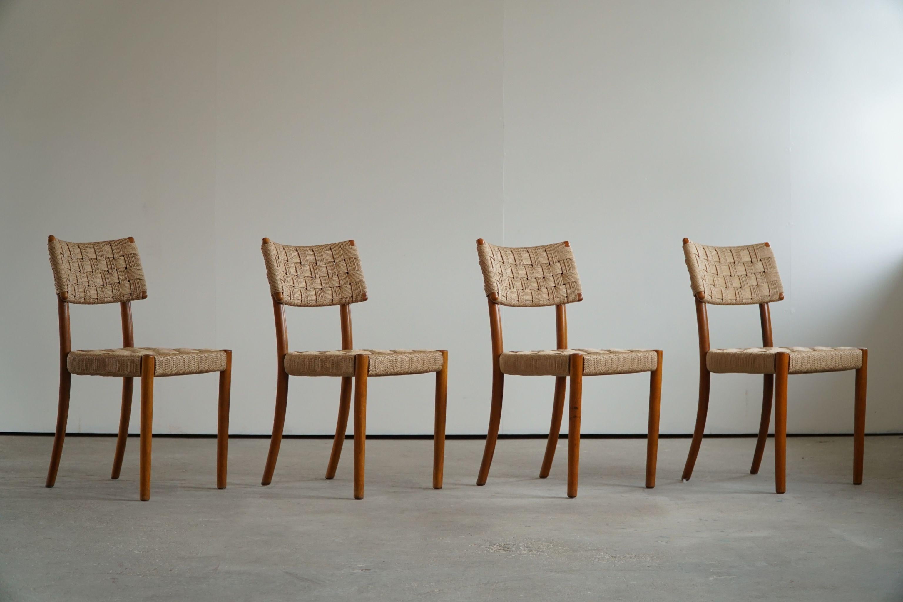Karl Schrøder, Set of 8 Dining Chairs for Fritz Hansen, Model 1462 & 1572, 1930s 8