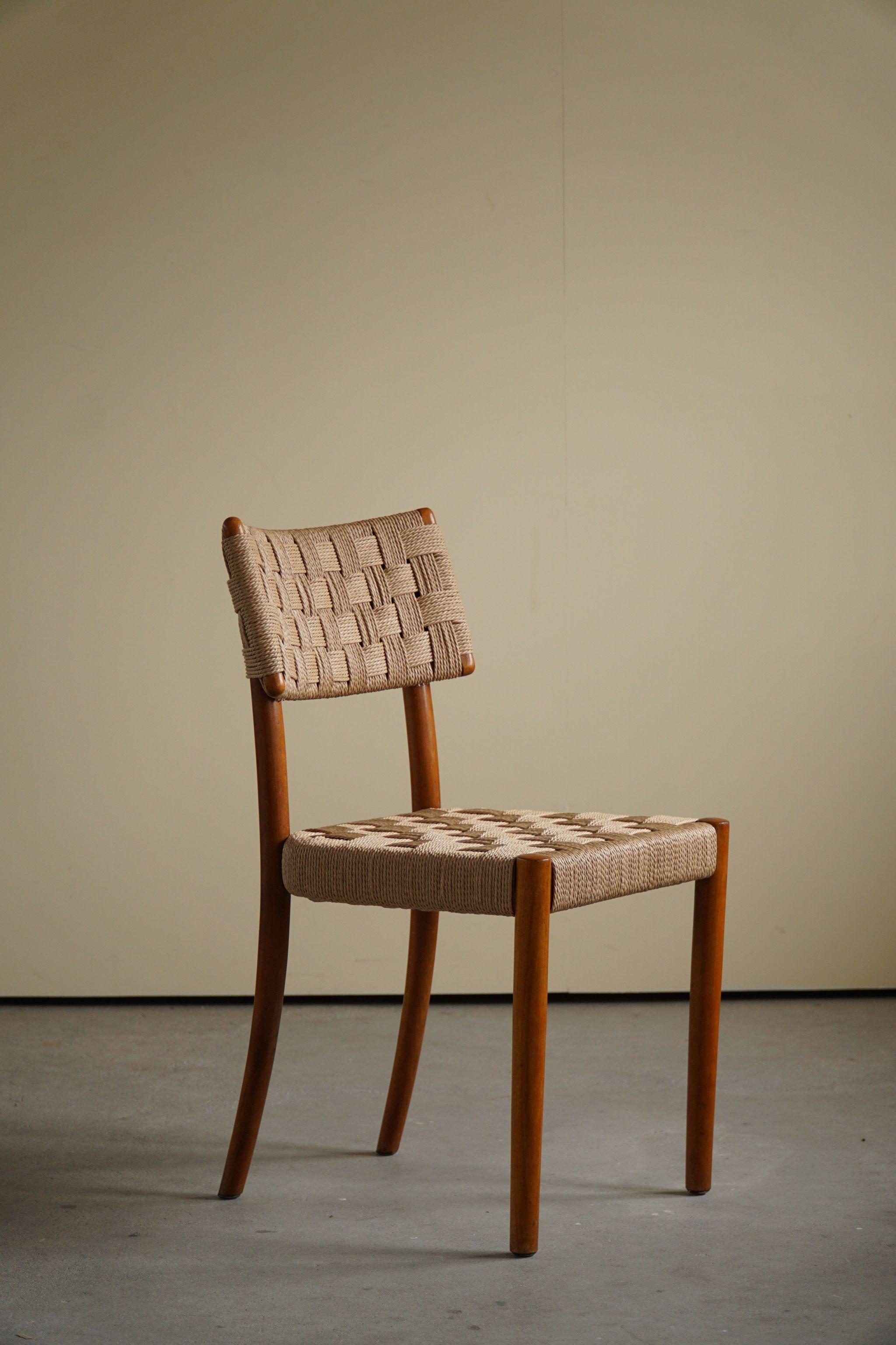 20th Century Karl Schrøder, Set of 8 Dining Chairs for Fritz Hansen, Model 1462 & 1572, 1930s