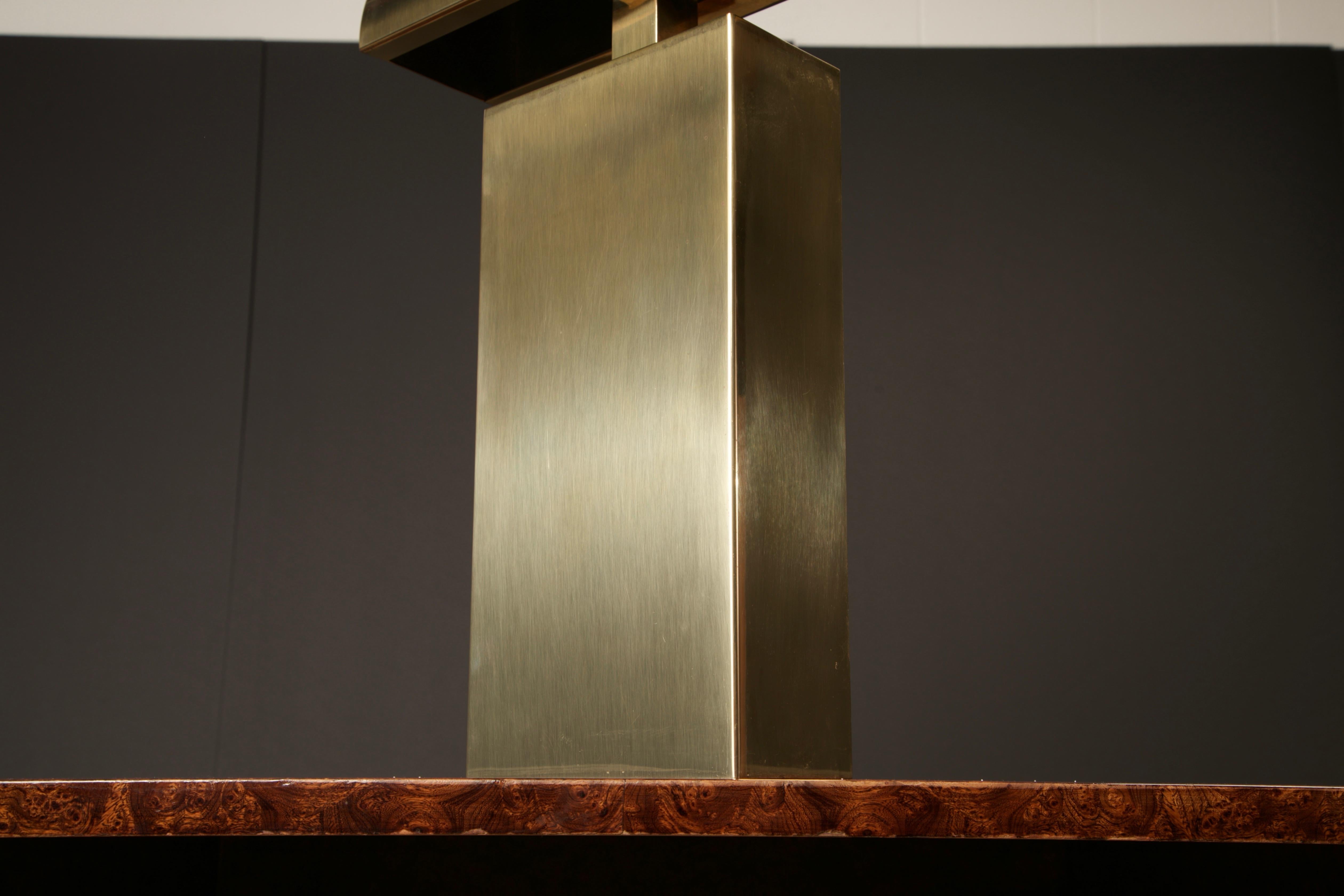 Karl Spinger 'Sculpture' Brass Table Lamp, c 1980, Signed For Sale 7