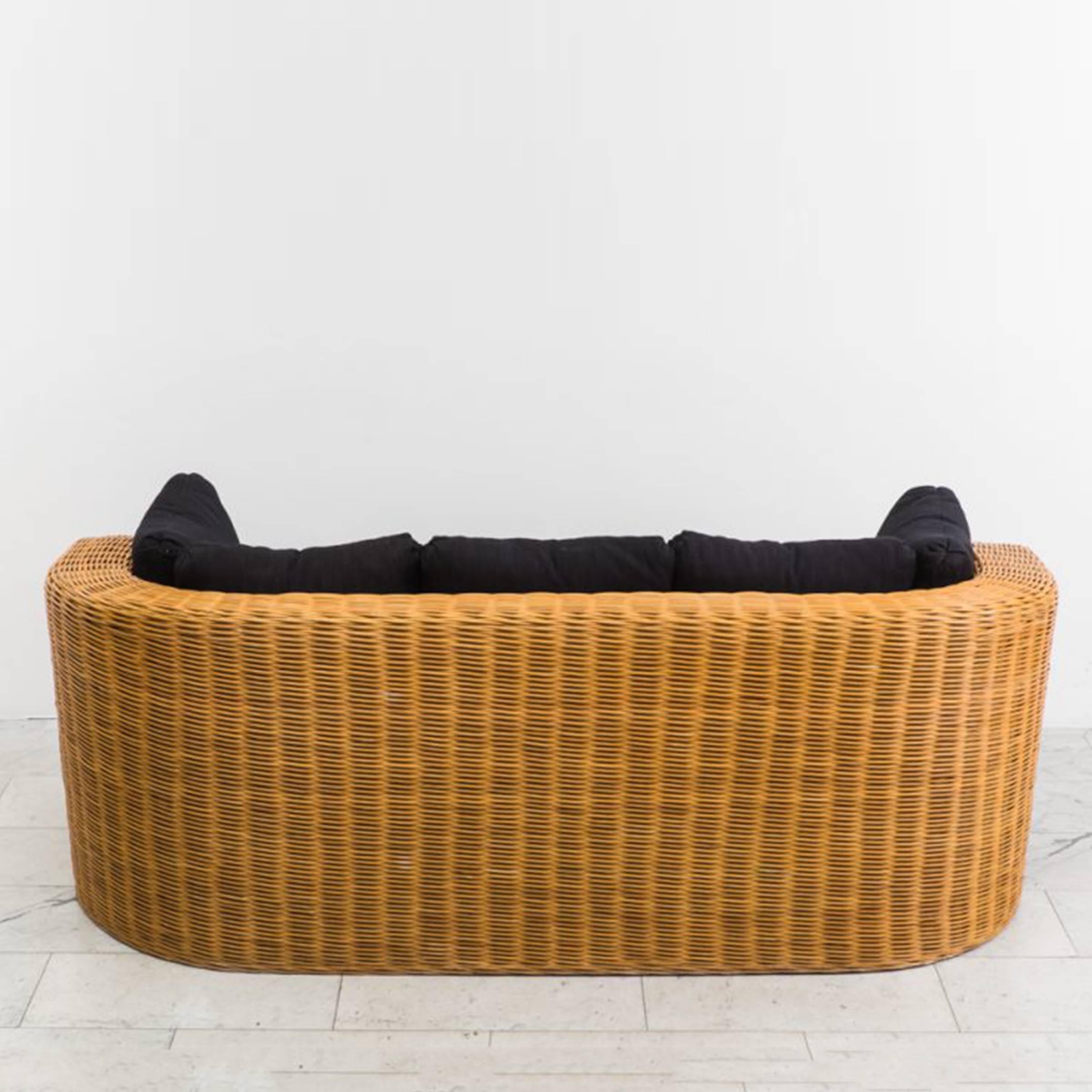 Karl Springer, Wicker Pullman Sofa, USA, 1985 In Excellent Condition In New York, NY