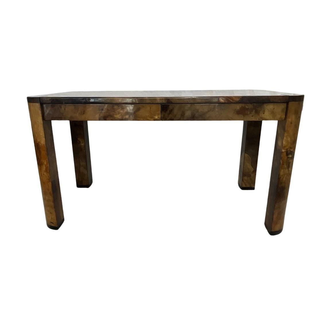 American Karl Springer 1976 Lacquered Goatskin Desk